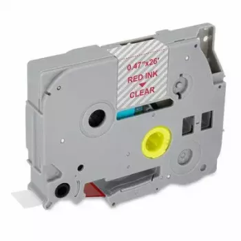 Fita para impressora MediaRange MRBTZ132 vermelha 1,2 cm 8 m