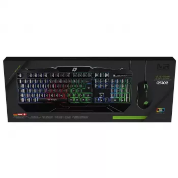MediaRange MRGS102 Teclado e rato gaming USB QWERTZ Preto RGB