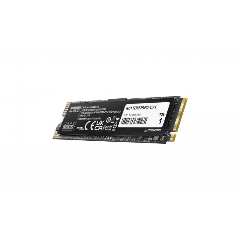 Unidade SSD KLEVV 1 TB M.2 2280 PCIe Gen3 NVMe K01TBM2SP0-C7T