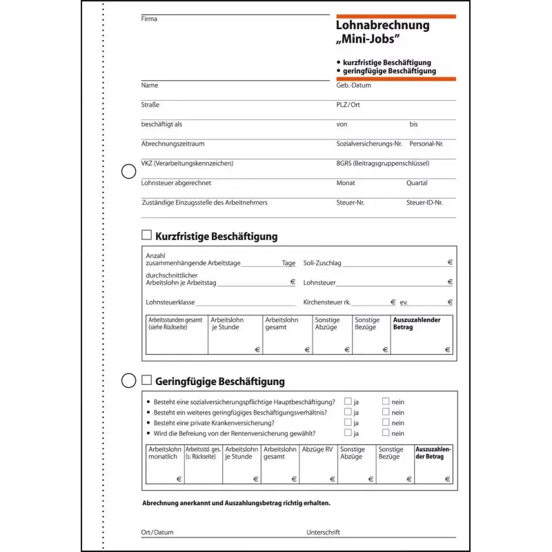 Formulário comercial Sigel LO519