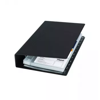 Porta-cartões de visita Sigel VZ300 plástico preto