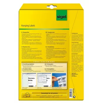 Etiquetas de impressora não adesivas Sigel LP715