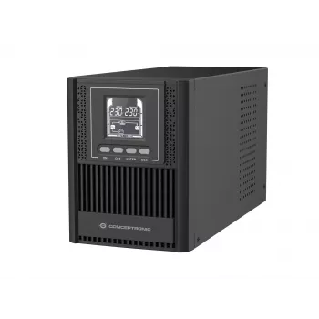Conceptronic ZEUS52E1K 1000VA 900W UPS online torre, IEC, conversor duplo (online), 1 kVA, 900 W, senoidal, 220 V, 240 V