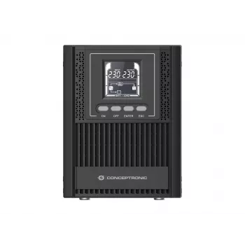 Conceptronic ZEUS52E1K 1000VA 900W UPS online torre, IEC, conversor duplo (online), 1 kVA, 900 W, senoidal, 220 V, 240 V