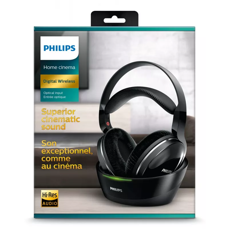 Philips SHD8850/12 auscultadores/headset sem fios arco de cabeça música preto