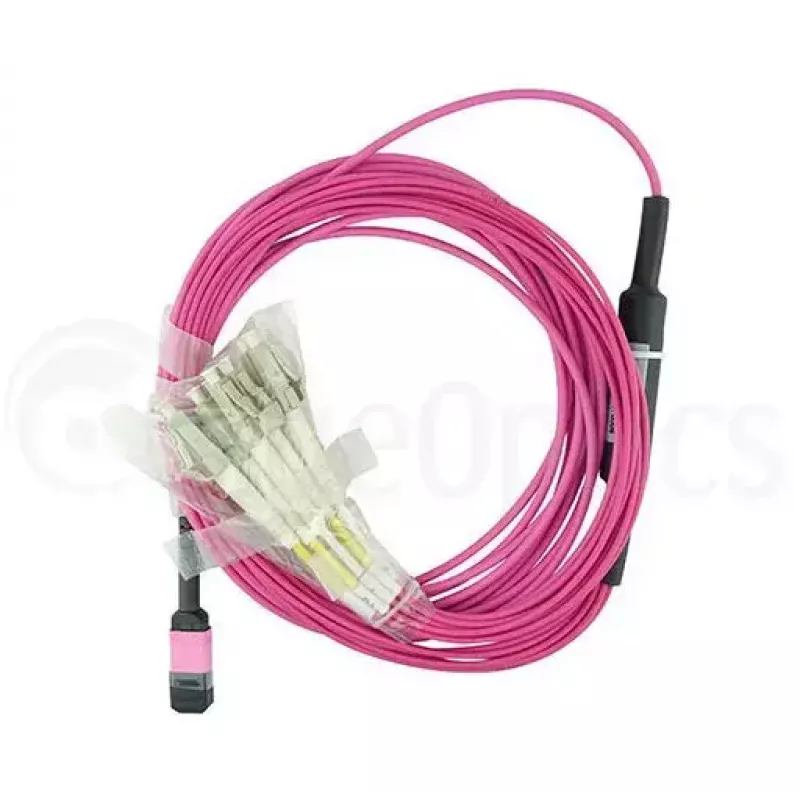 BlueOptics CBL-MPO12-4LC-OM4-15M-BO cabo de fibra ótica InfiniBand MPO 4x LC 15 m