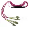BlueOptics CBL-MPO12-4LC-OM4-15M-BO cabo de fibra ótica InfiniBand MPO 4x LC 15 m