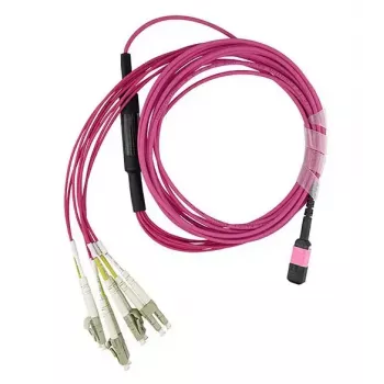 BlueOptics CBL-MPO12-4LC-OM4-15M-BO cabo de fibra ótica InfiniBand MPO 4x LC 15 m