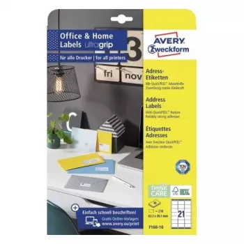 Etiqueta autocolante retangular Avery 7160-10