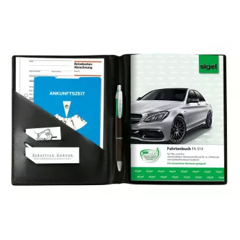 Organizador pessoal Sigel EF510 couro sintético plástico preto