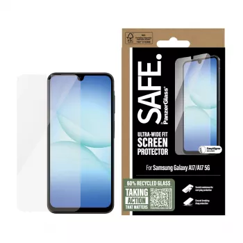 PanzerGlass SAFE. by ® proteção de ecrã Samsung Galaxy A17 | A17 5G | Ultra-Wide Fit com EasyAligner