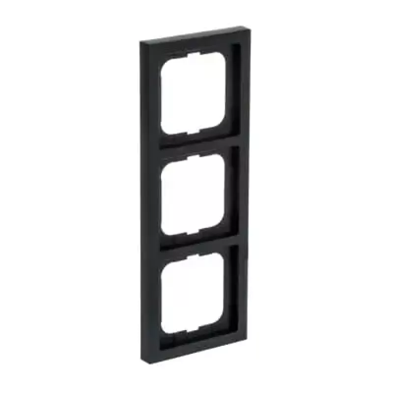 Busch-Jaeger placa de cobertura 1723-885K preto, termoplástico, sem parafusos, 80×222×11 mm