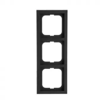 Busch-Jaeger placa de cobertura 1723-885K preto, termoplástico, sem parafusos, 80×222×11 mm