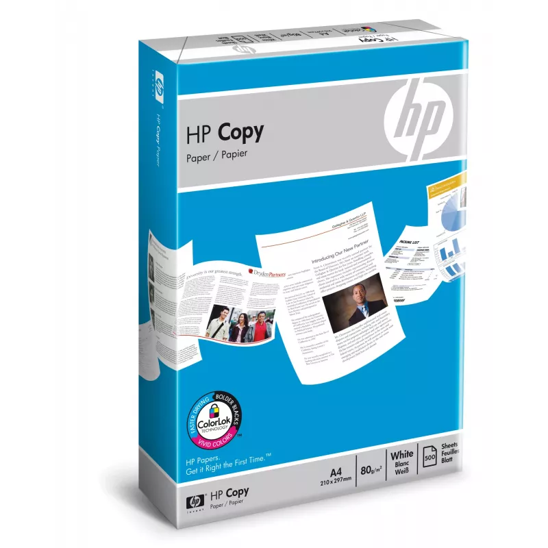 Papel de cópia HP 80 g/m² - 500 folhas/A4/210 x 297 mm, 20 - 80 %, 15 - 35 °C, 0 - 40 °C, 210 mm, 50 mm, 297 mm