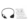 Cabo serial EXSYS EX-23001 preto 0,5 m USB Type-A USB Type-C DB-9