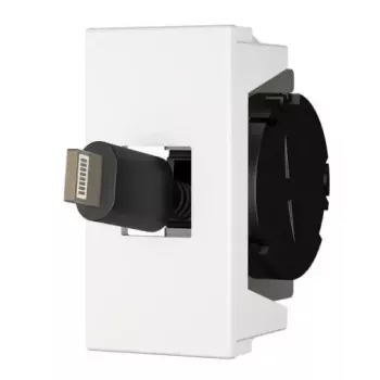 Tomada USB C Kindermann 7464000620 preto branco