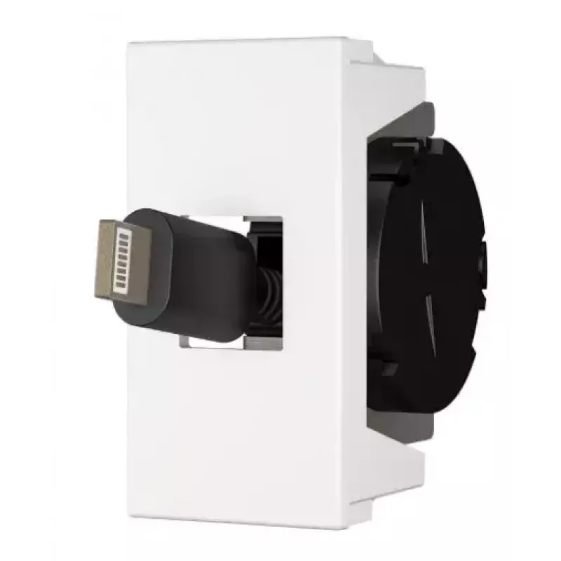Tomada USB C Kindermann 7464000620 preto branco