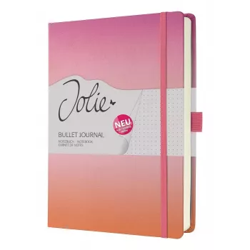 Caderno Sigel Jolie JB103 A5+ 100 folhas laranja rosa