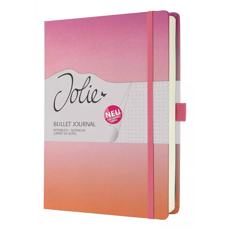 Caderno Sigel Jolie JB103 A5+ 100 folhas laranja rosa