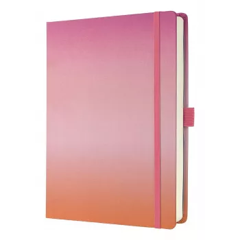 Caderno Sigel Jolie JB103 A5+ 100 folhas laranja rosa