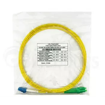 Cabo de fibra ótica BlueOptics SFP3131BU0.5MS LC G.657.A1 0,5 m amarelo