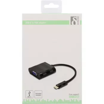 Adaptador de cabo de vídeo Deltaco USBC-VGA