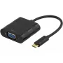 Adaptador de cabo de vídeo Deltaco USBC-VGA