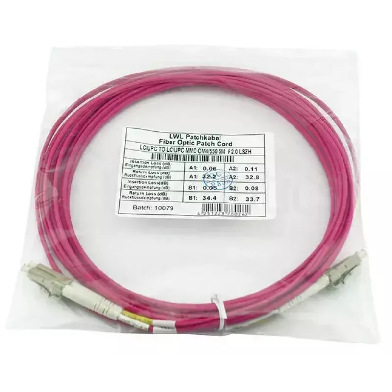 BlueOptics CBL-LC-OM4-2M-BO Cabo de fibra ótica 2m conector LC