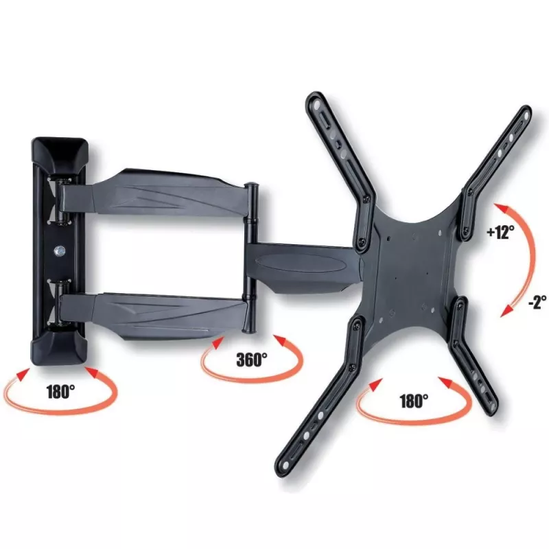 Techly 23-55 Suporte de parede para TV LCD Full Motion ultra fino Preto” ICA-PLB 171M