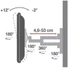 Techly 23-55 Suporte de parede para TV LCD Full Motion ultra fino Preto” ICA-PLB 171M