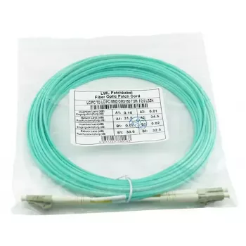 Cabo de fibra ótica BlueOptics AJ834A-BO 1m 2x LC OM3 duplex integral