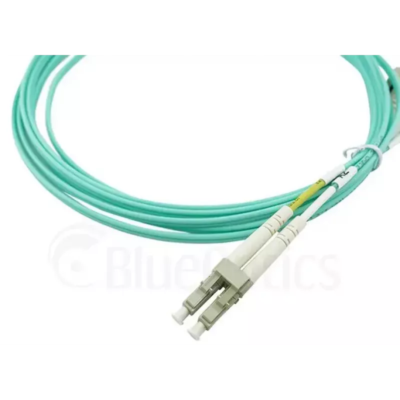 Cabo de fibra ótica BlueOptics AJ834A-BO 1m 2x LC OM3 duplex integral
