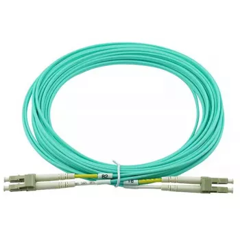 Cabo de fibra ótica BlueOptics AJ834A-BO 1m 2x LC OM3 duplex integral