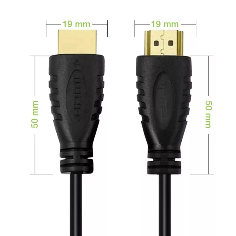 Cabo HDMI 2.0 Techly A/A M/M 0,5 m preto ICOC HDMI2-4-005, 0,5 m, HDMI Type-A (Standard), HDMI Type-A (Standard), 4096 x 2160 píxeis, 3D, preto