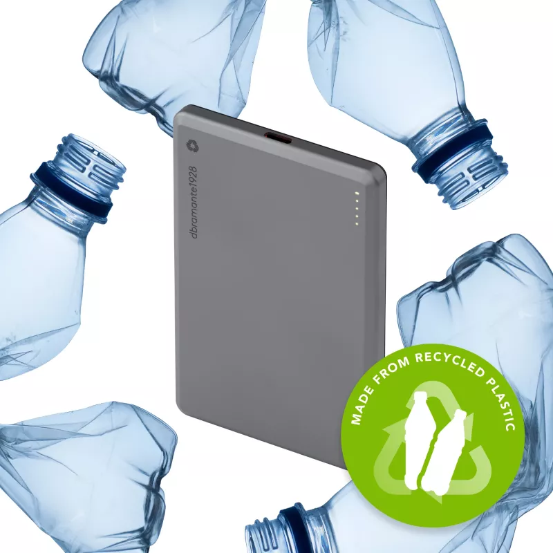 dbramante1928 re-charge - power bank 5K Wireless - cinzento, 5000 mAh, carregamento sem fios, 3,87 V, cinzento