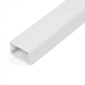 StarTech.com Canal de cabos sólido com fita adesiva e tampa, 19 mm L x 11 mm A – 1 m de comprimento, PVC ocultação de cabos de rede/alimentação/canal de parede, máx. 6 cabos, listado UL