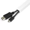StarTech.com Canal de cabos sólido com fita adesiva e tampa, 19 mm L x 11 mm A – 1 m de comprimento, PVC ocultação de cabos de rede/alimentação/canal de parede, máx. 6 cabos, listado UL
