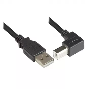 Cabo USB 2.0 Techly macho A / macho B angular 0,5m ICOC U-AB-005-ANG