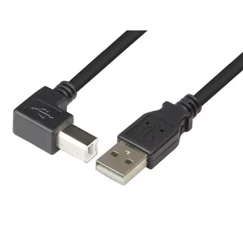 Cabo USB 2.0 Techly Type-A macho / Type-B macho angular 1 m ICOC U-AB-10-ANG