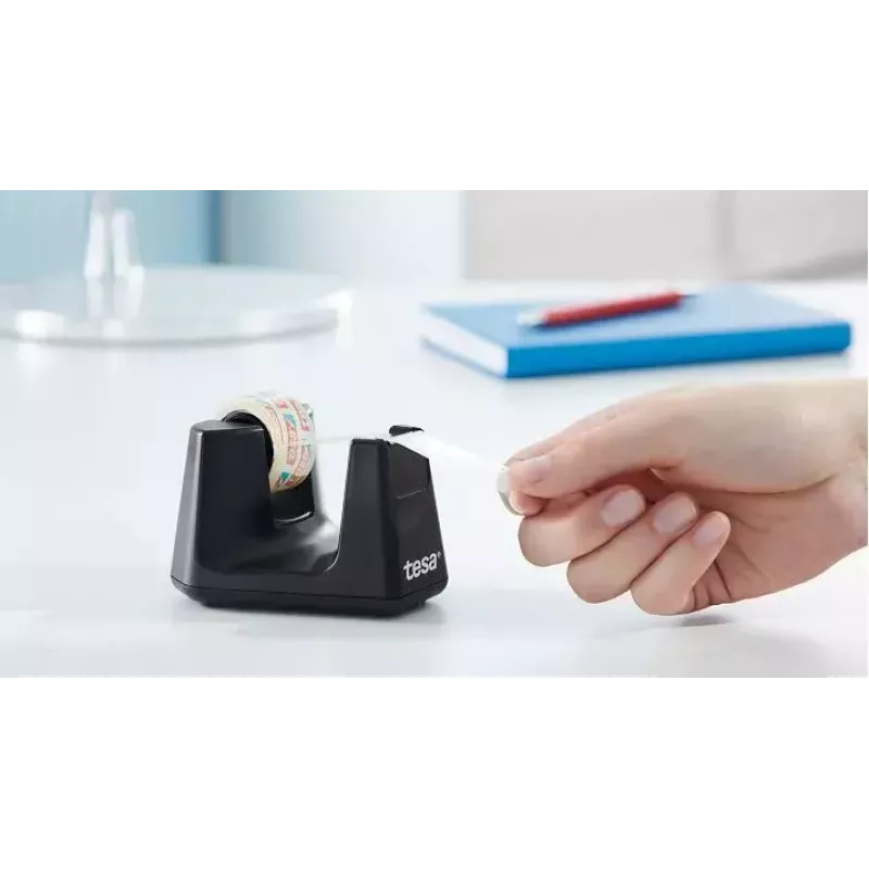 tesa Easy Cut Smart Dispensador de secretária, preto, plástico