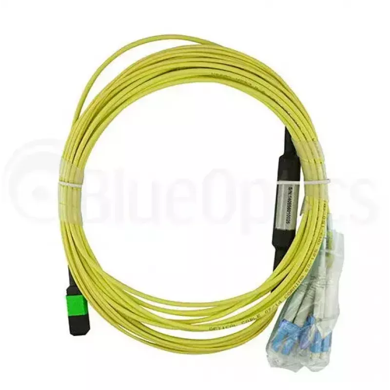 BlueOptics CBL-MPO12-4LC-SMF-1M cabo de fibra ótica InfiniBand MPO 4x LC 1 m