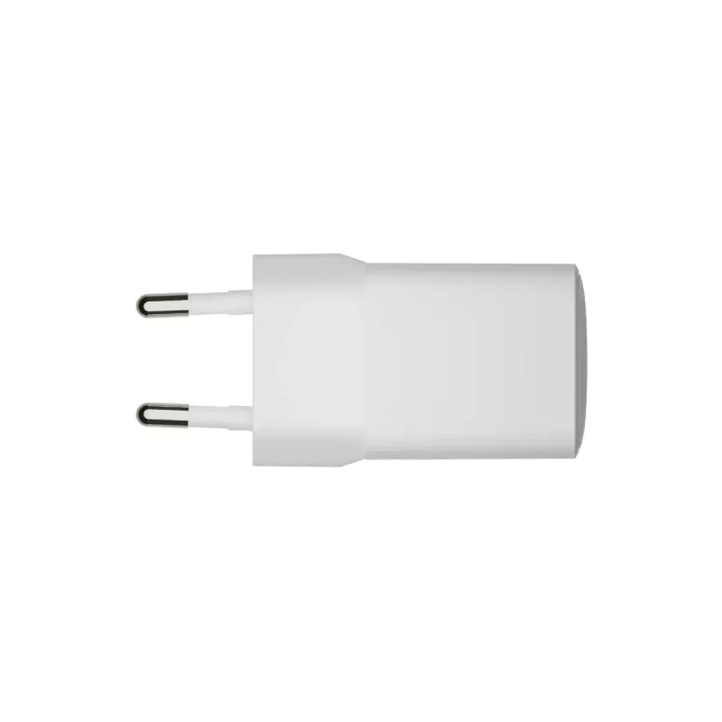 Carregador de parede UE d bramante re-charge Pro — USB‑C 25W + USB‑A 18W, 110–240V, interior, branco