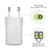 Carregador de parede UE d bramante re-charge Pro — USB‑C 25W + USB‑A 18W, 110–240V, interior, branco