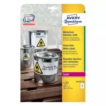 Etiquetas autocolantes Avery L4715-20 retângulo arredondado