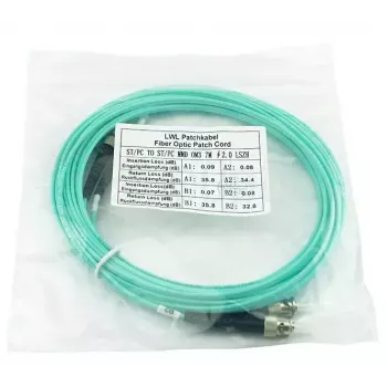 Cabo de fibra ótica BlueOptics SFP3333EU1MK InfiniBand 1 m ST aqua