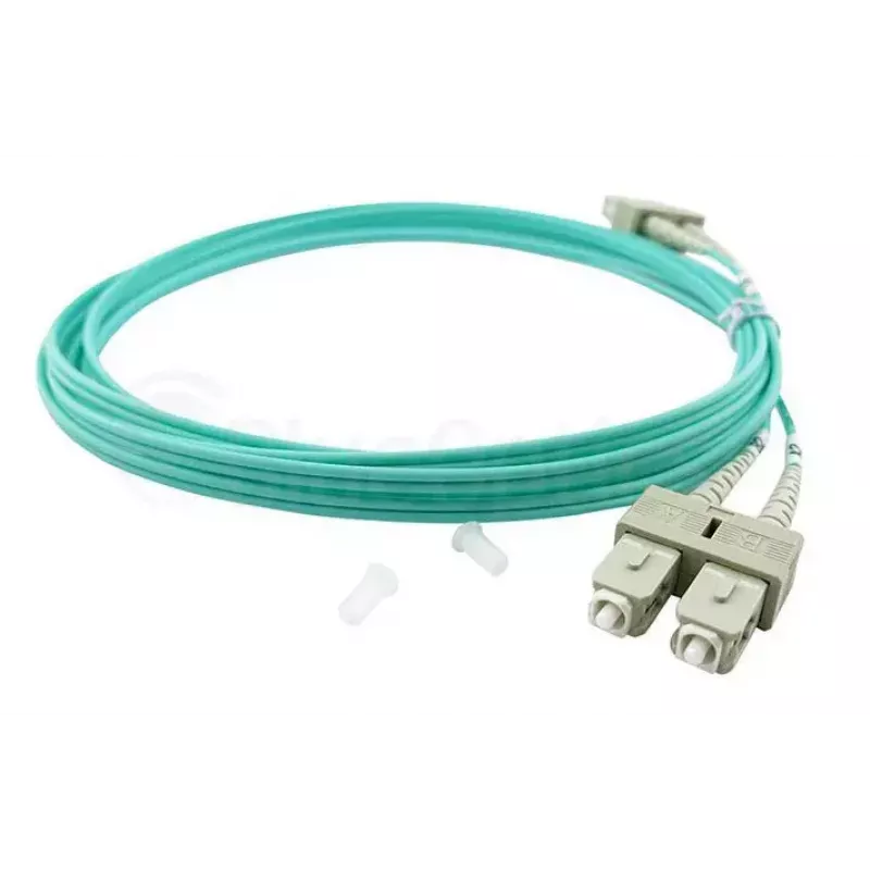 Cabo de fibra ótica duplex BlueOptics SC-SC OM3 2 metros 2 m macho/macho