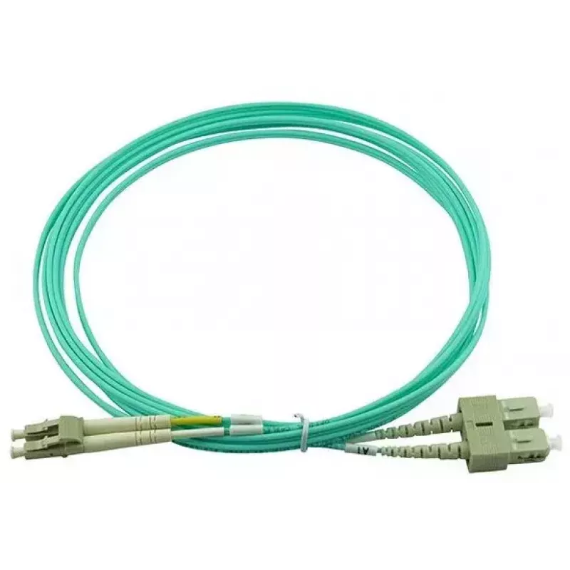 BlueOptics 055702T512000005M-BO Cabo patch de fibra ótica duplex (compatível com Corning), LC-UPC/SC-UPC, multimodo OM3 50/125 µm, 5 m