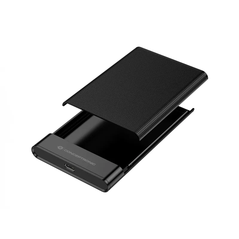 Caixa para disco de 2,5 polegadas Conceptronic DANTE06B USB 3.0, caixa HDD/SSD, 2,5 polegadas, Serial ATA III, 6 Gbit/s, ligação USB, preto