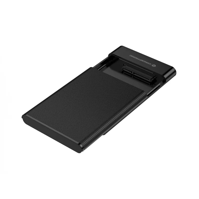 Caixa para disco de 2,5 polegadas Conceptronic DANTE06B USB 3.0, caixa HDD/SSD, 2,5 polegadas, Serial ATA III, 6 Gbit/s, ligação USB, preto