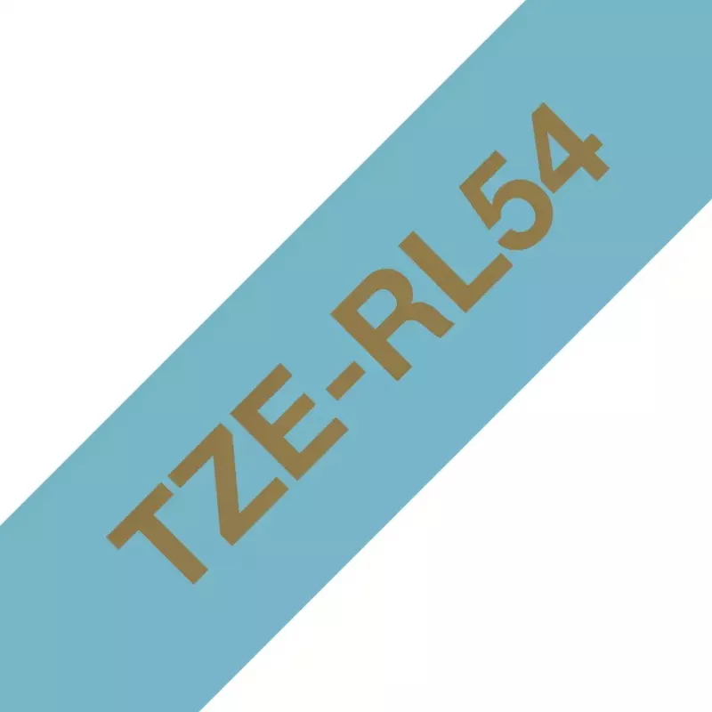 Fita para impressora de etiquetas Brother TZE-RL54 dourado sobre azul